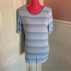 Blue Striped Lularoe Medium Gigi EUC
